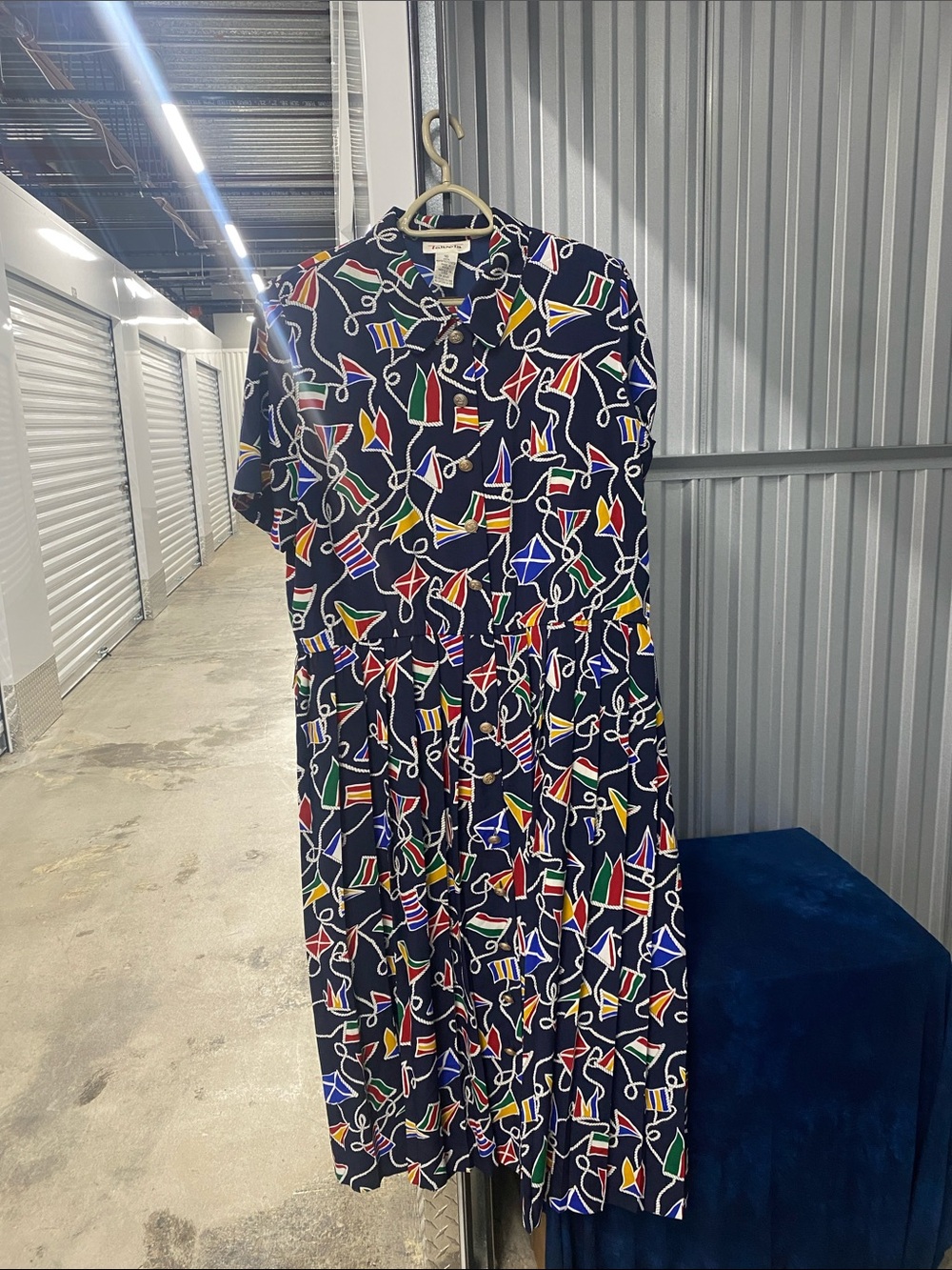 INCREDIBLE✨ Vibtage Talbots Navy Sailing Flags Dress
